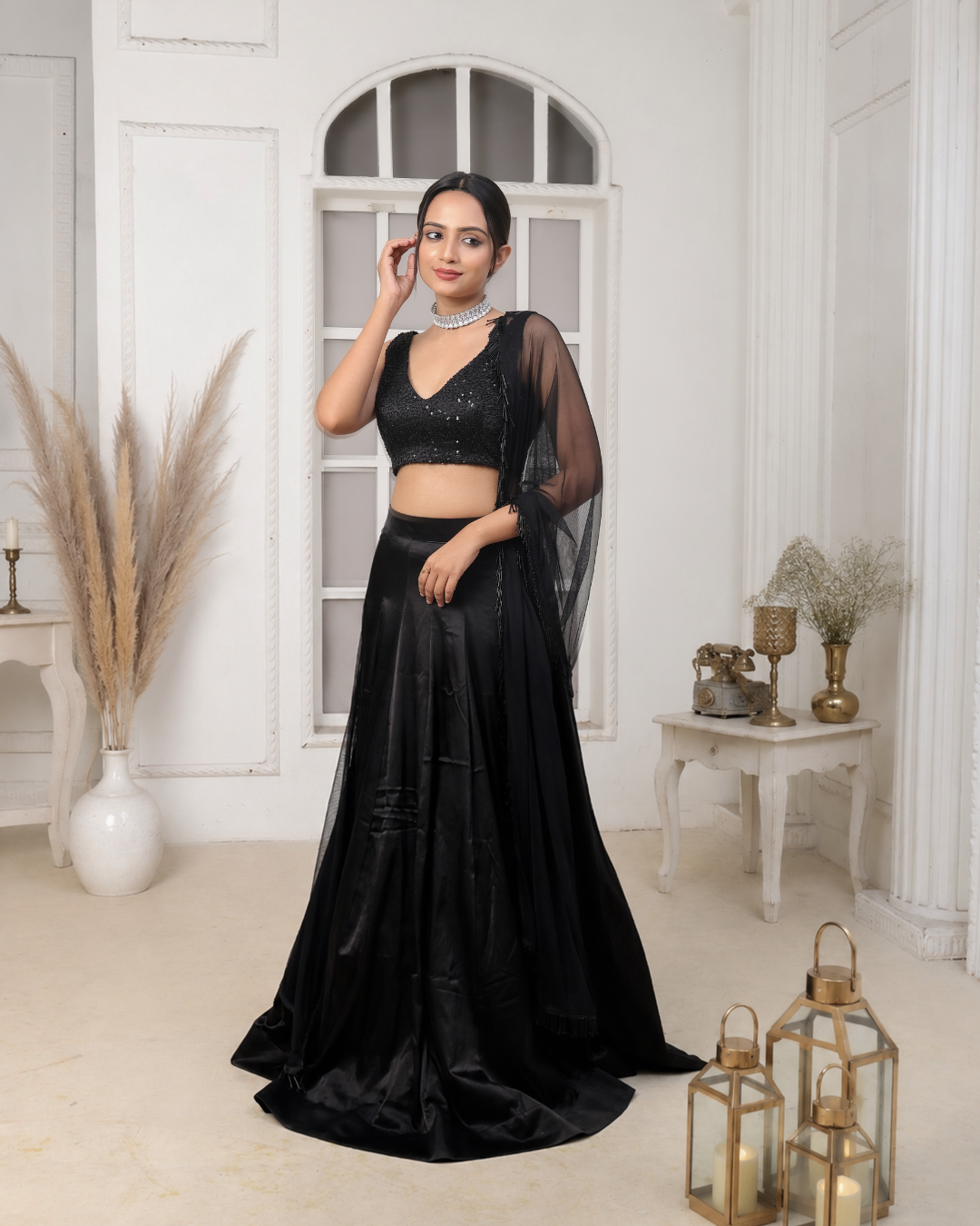 Mystic Black Lehnga