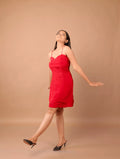 Red Mini Slip Dress