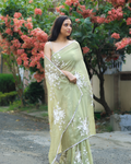Organza Embroidered Saree
