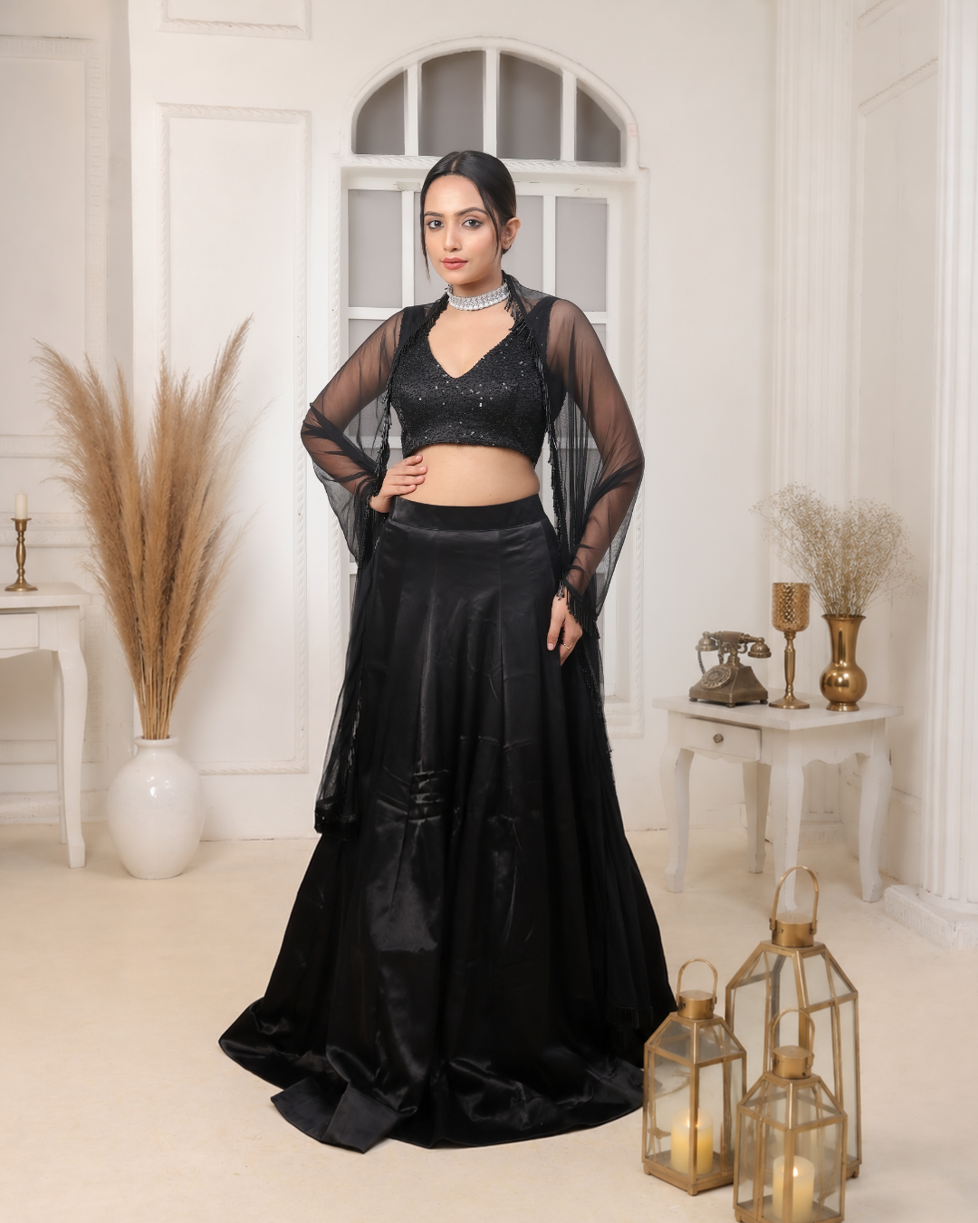 Mystic Black Lehnga