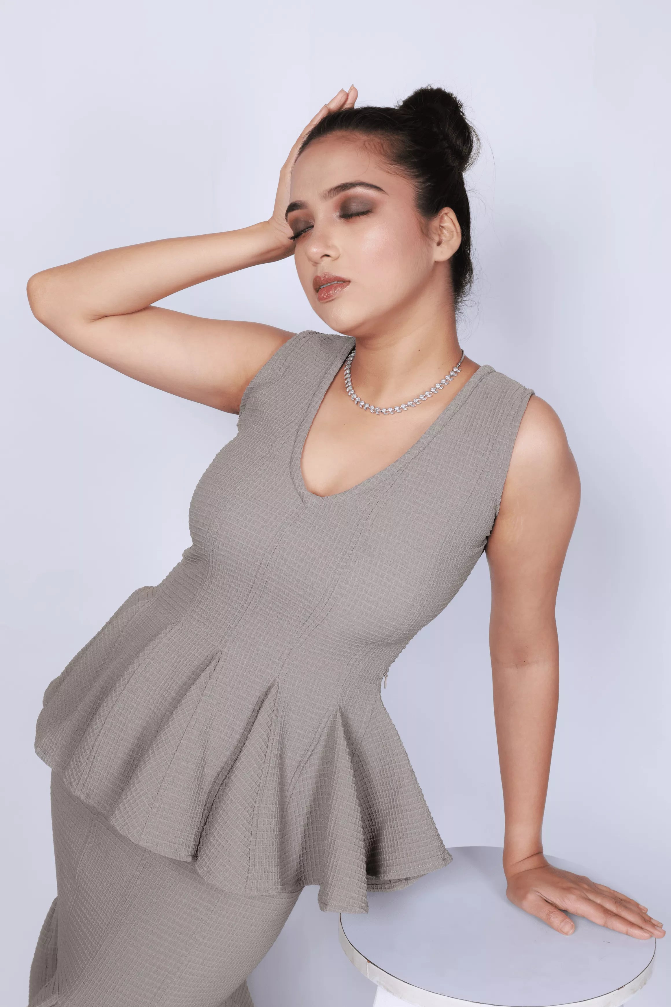 Grey Flounce Skirt and Top