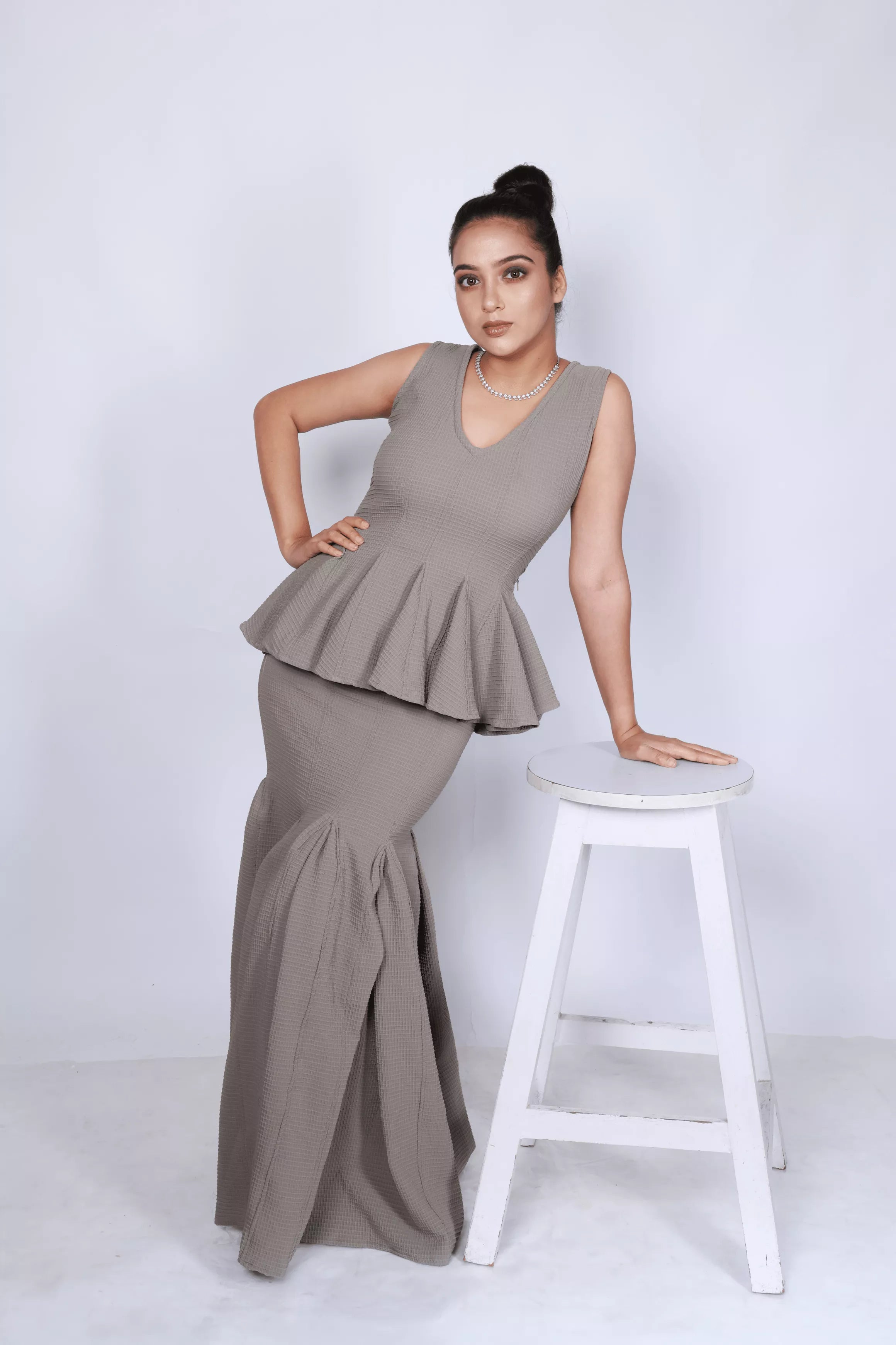 Grey Flounce Skirt and Top