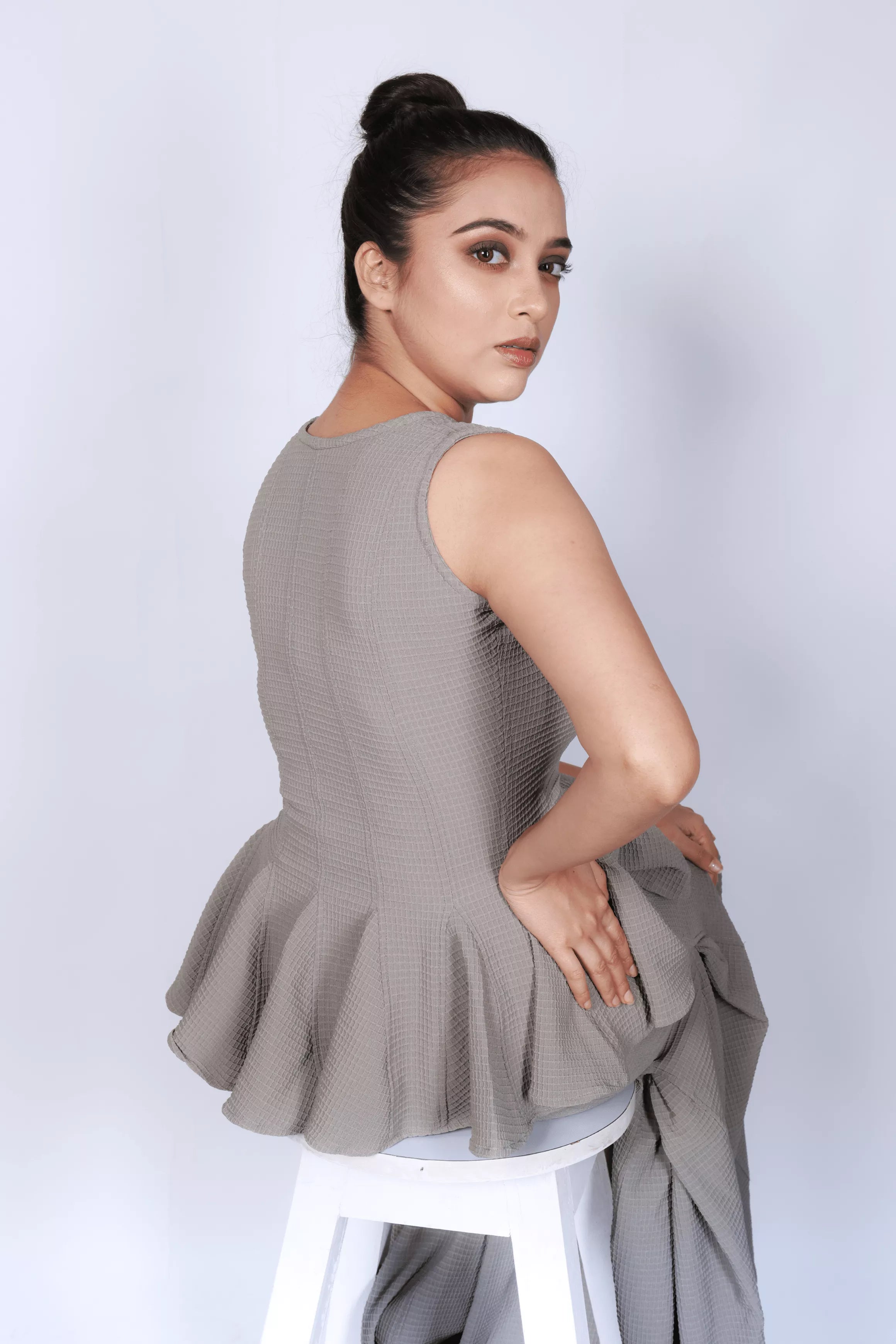 Grey Flounce Skirt and Top
