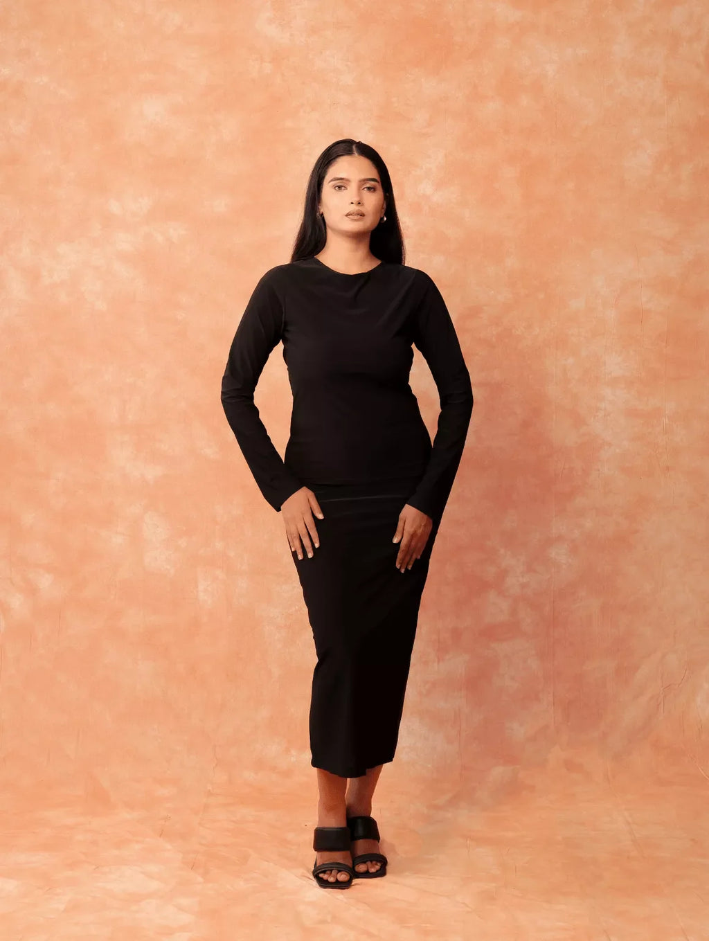 Black - Backless Halter Bodycone Dress