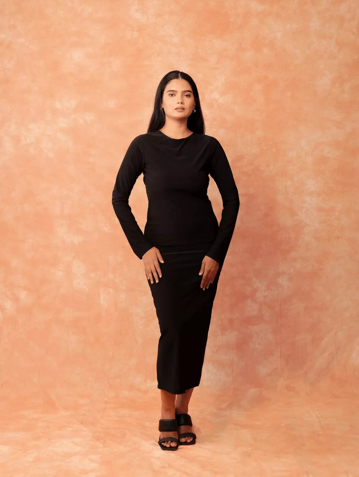 Black - Backless Halter Bodycone Dress