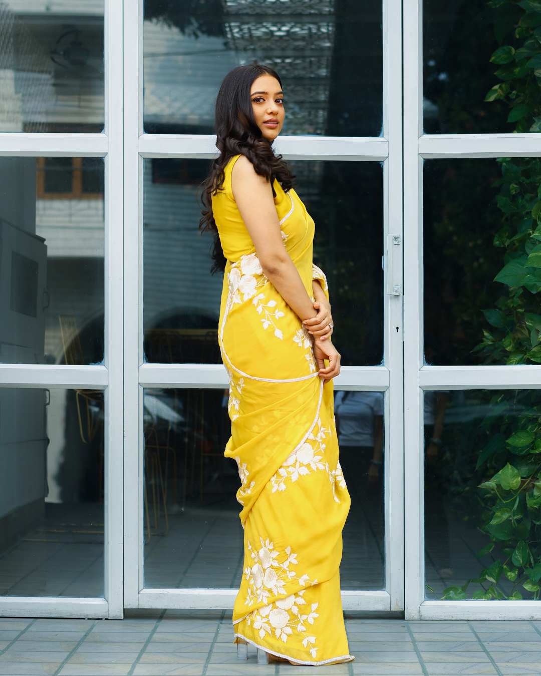 Organza Embroidered Saree