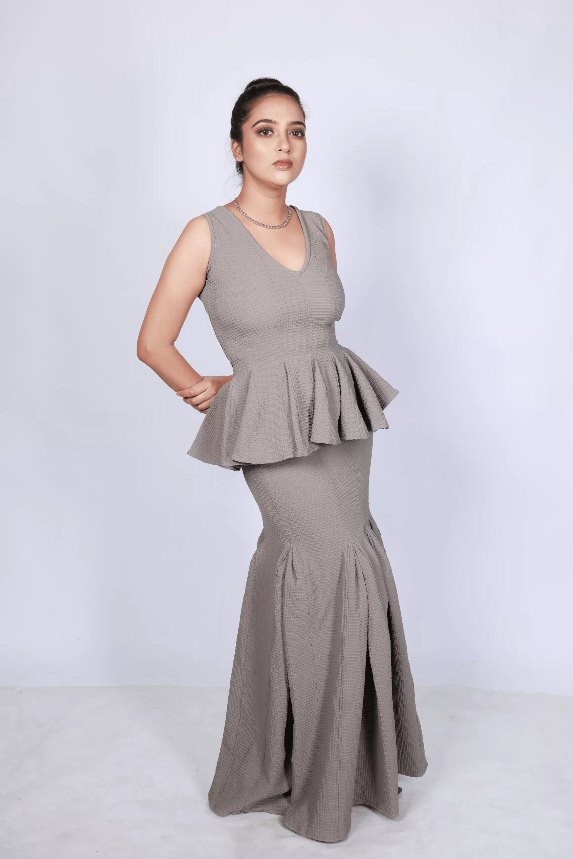 Grey Flounce Skirt and Top