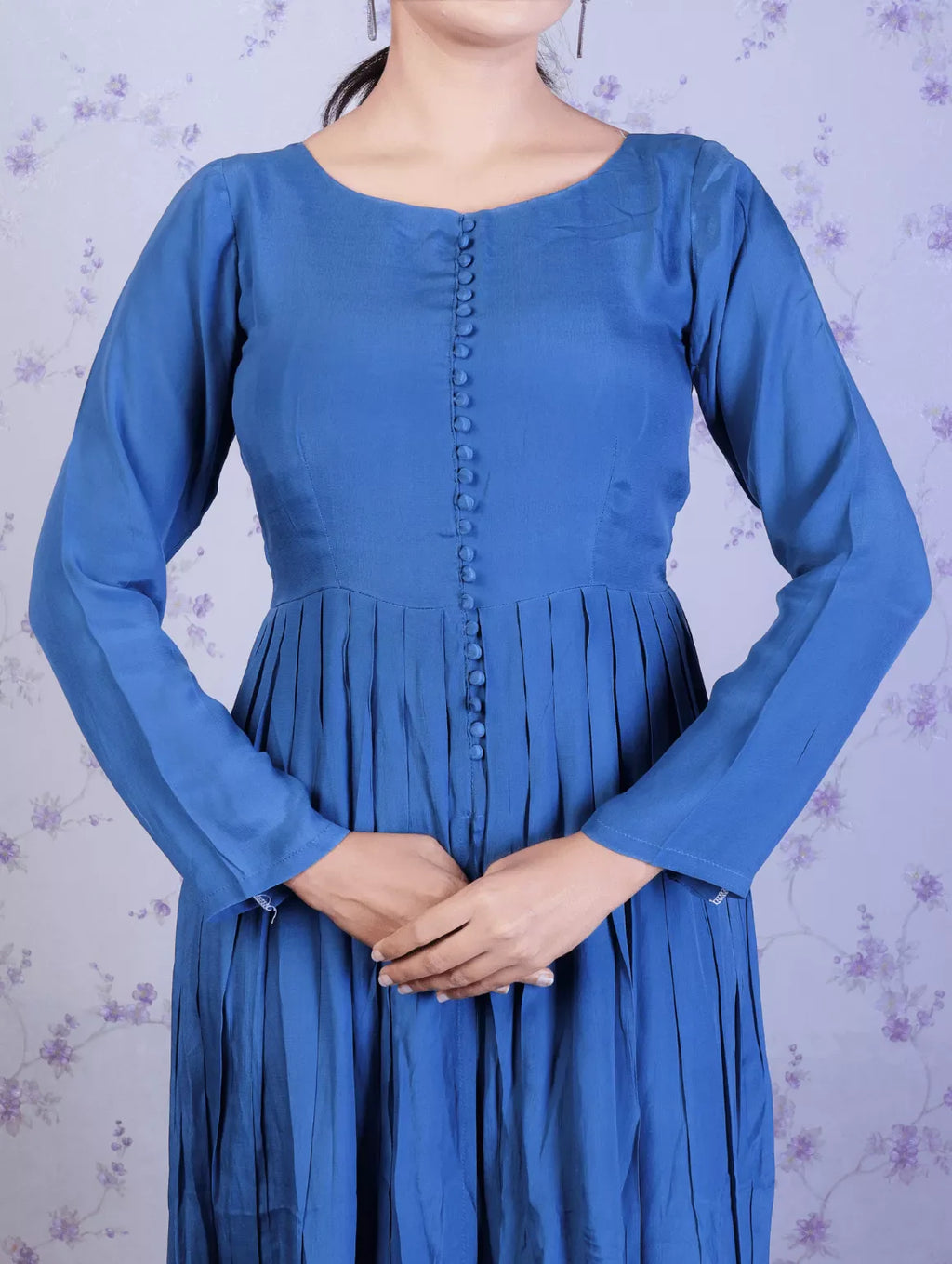 Turquoise Long Kurti Set