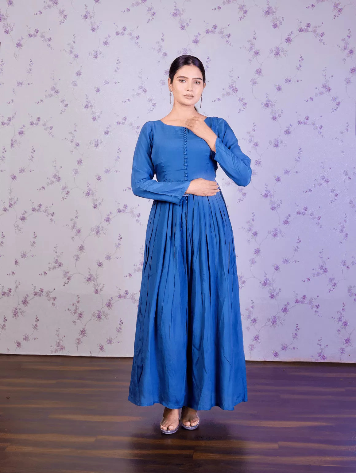Turquoise Long Kurti Set