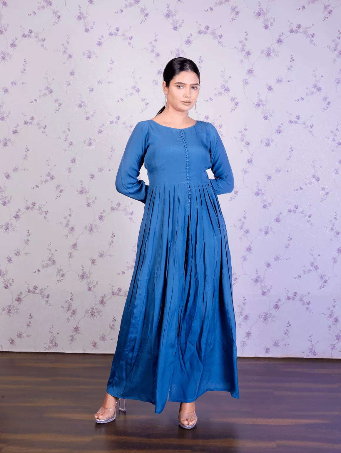 Turquoise Long Kurti Set