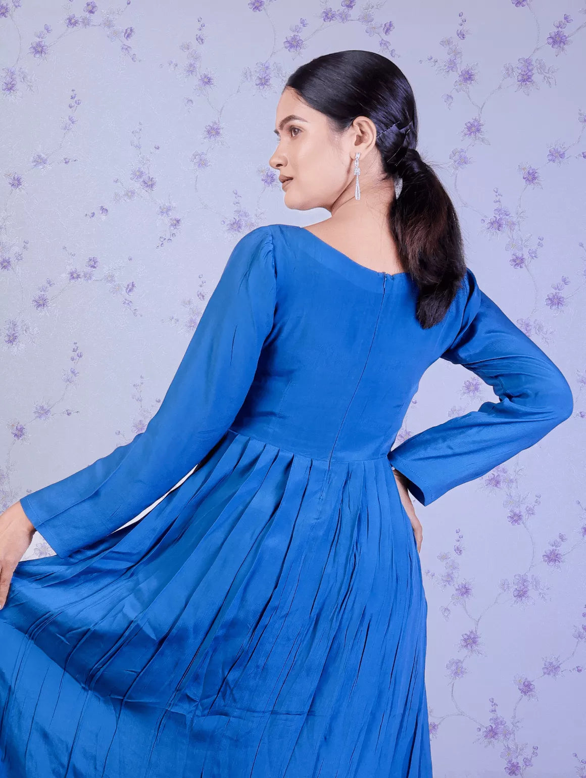 Turquoise Long Kurti Set