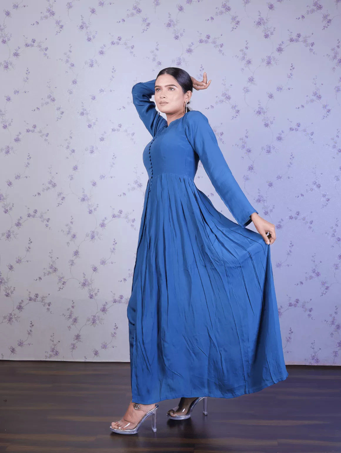 Turquoise Long Kurti Set