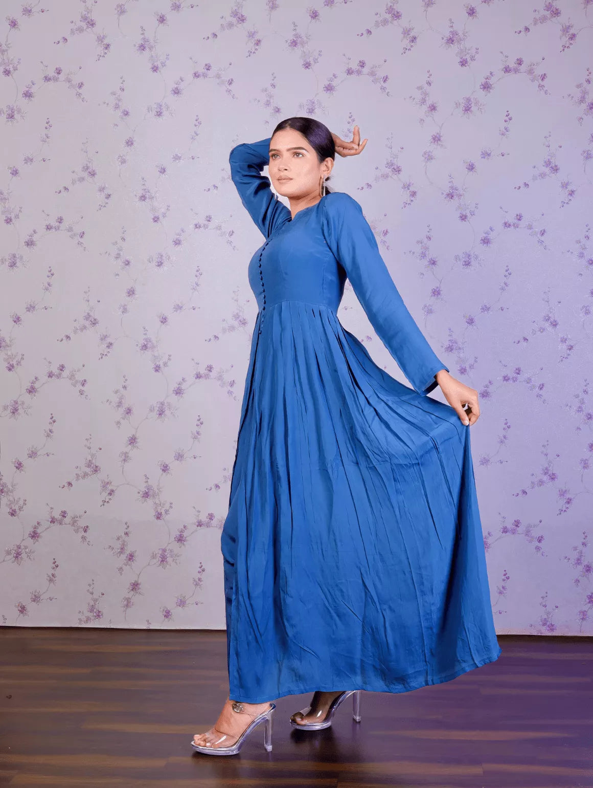 Turquoise Long Kurti Set