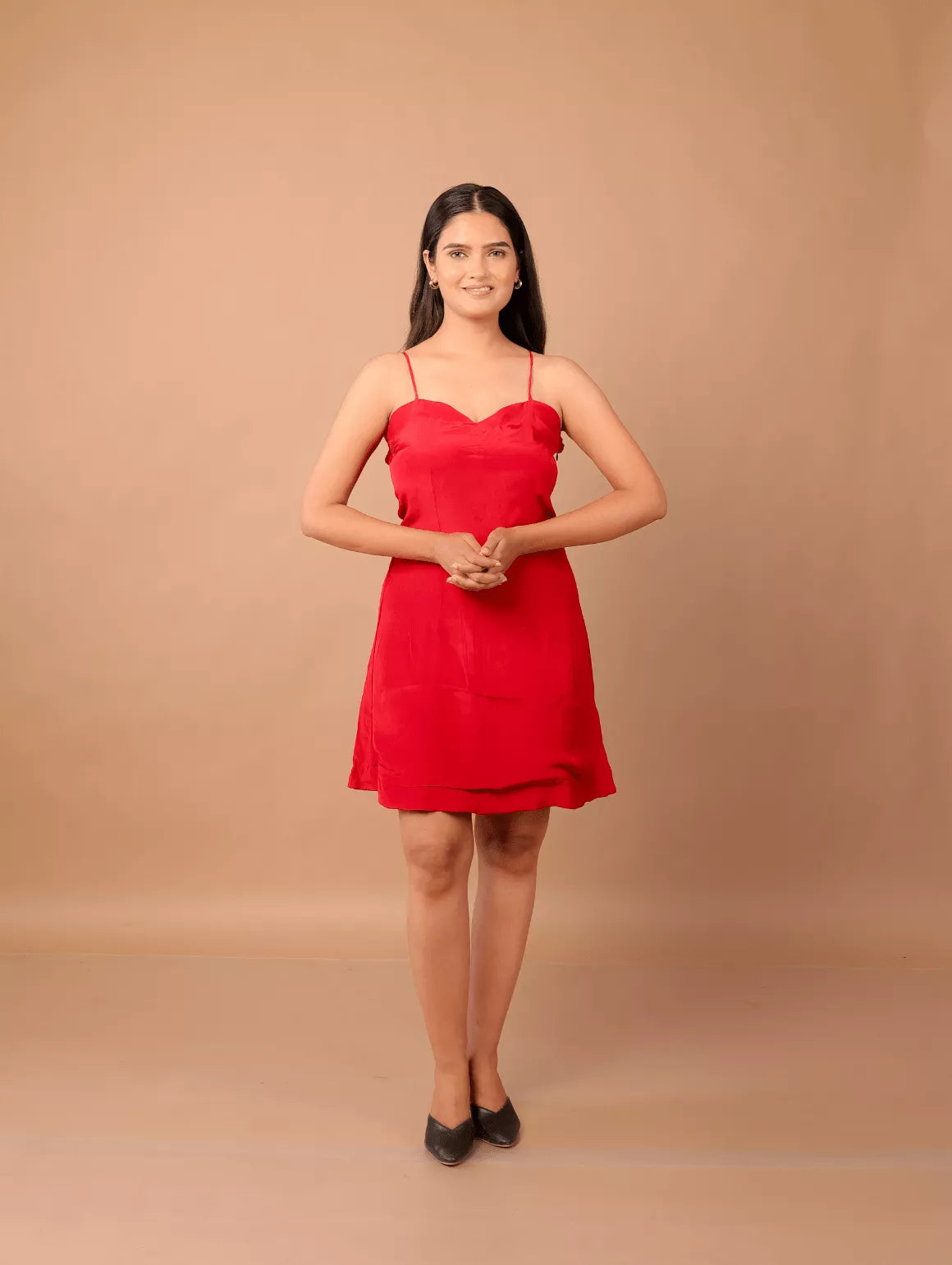 Red Mini Slip Dress
