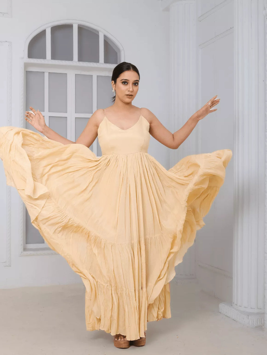 Gleaming Peach Gown