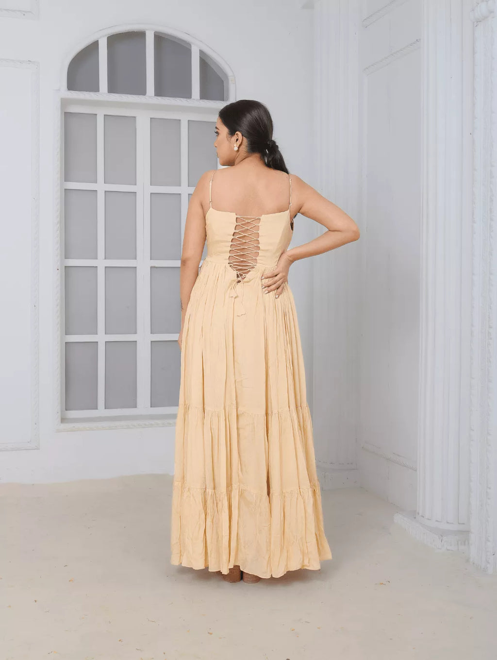 Gleaming Peach Gown