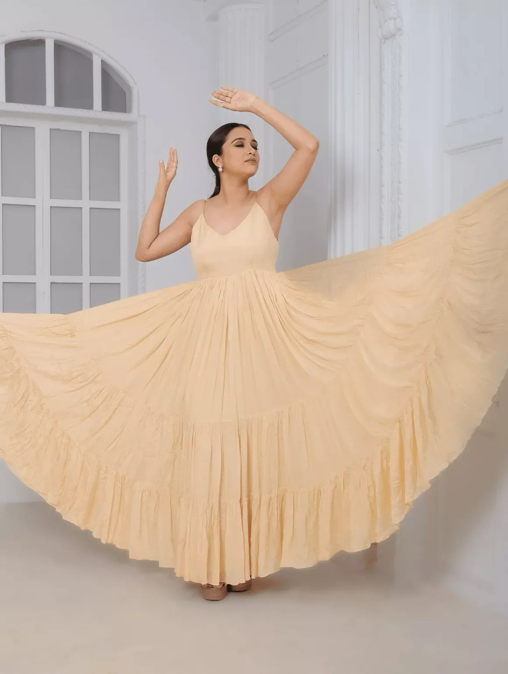 Gleaming Peach Gown