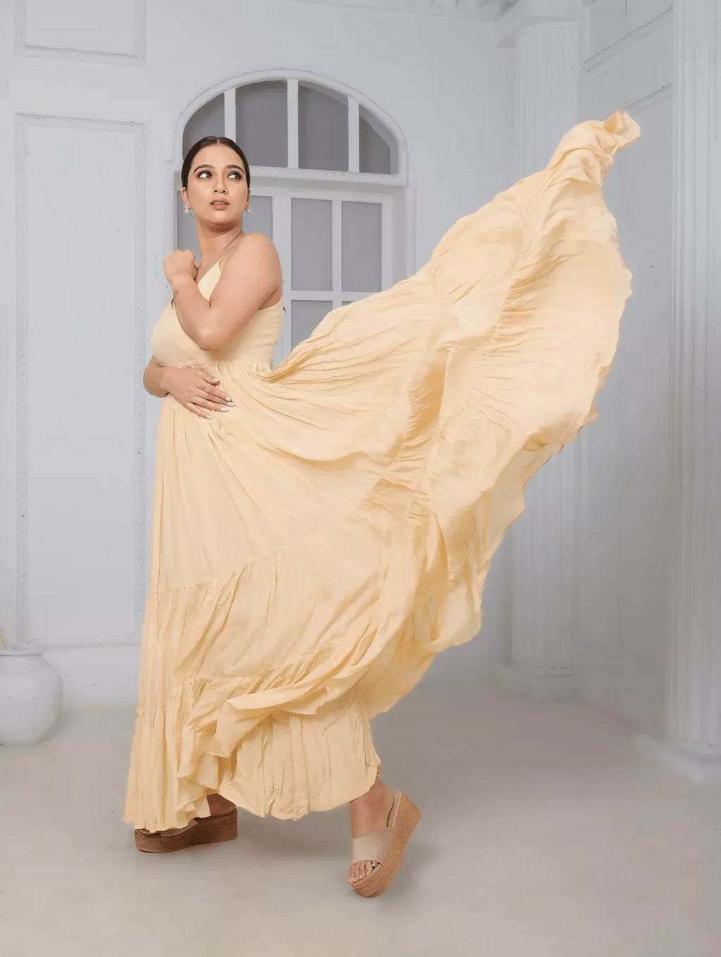 Gleaming Peach Gown