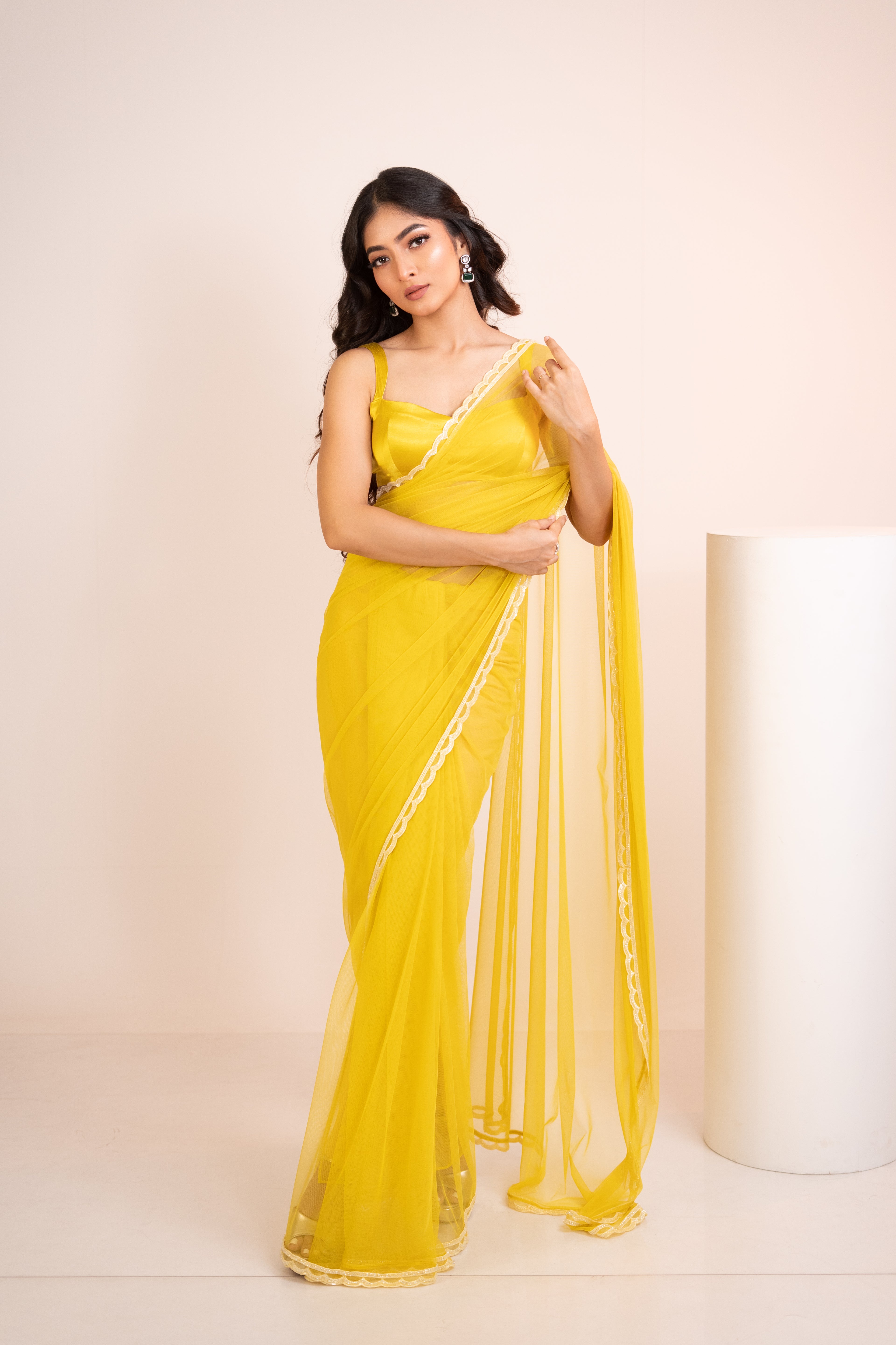 Sunshine Yellow Saree