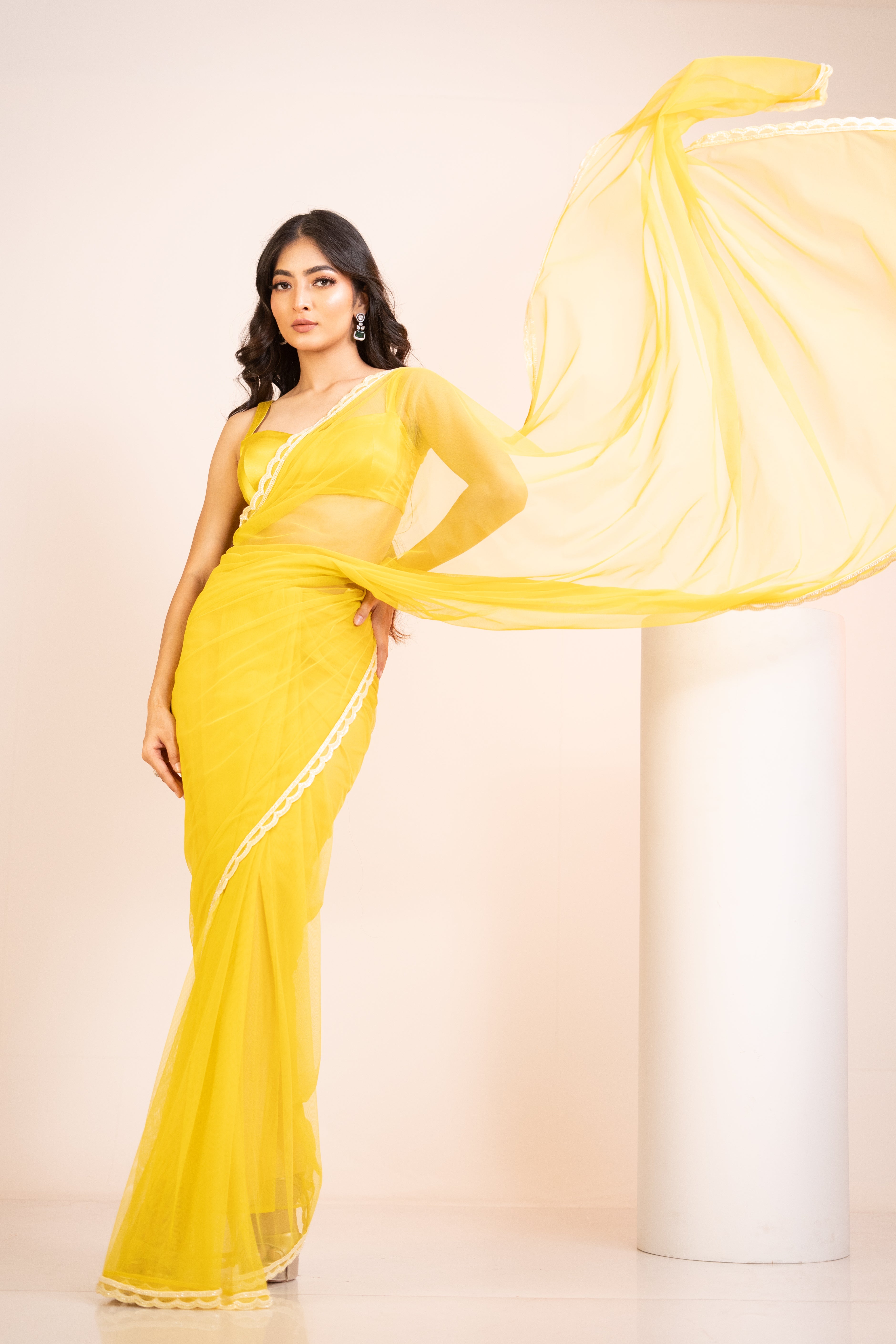 Sunshine Yellow Saree