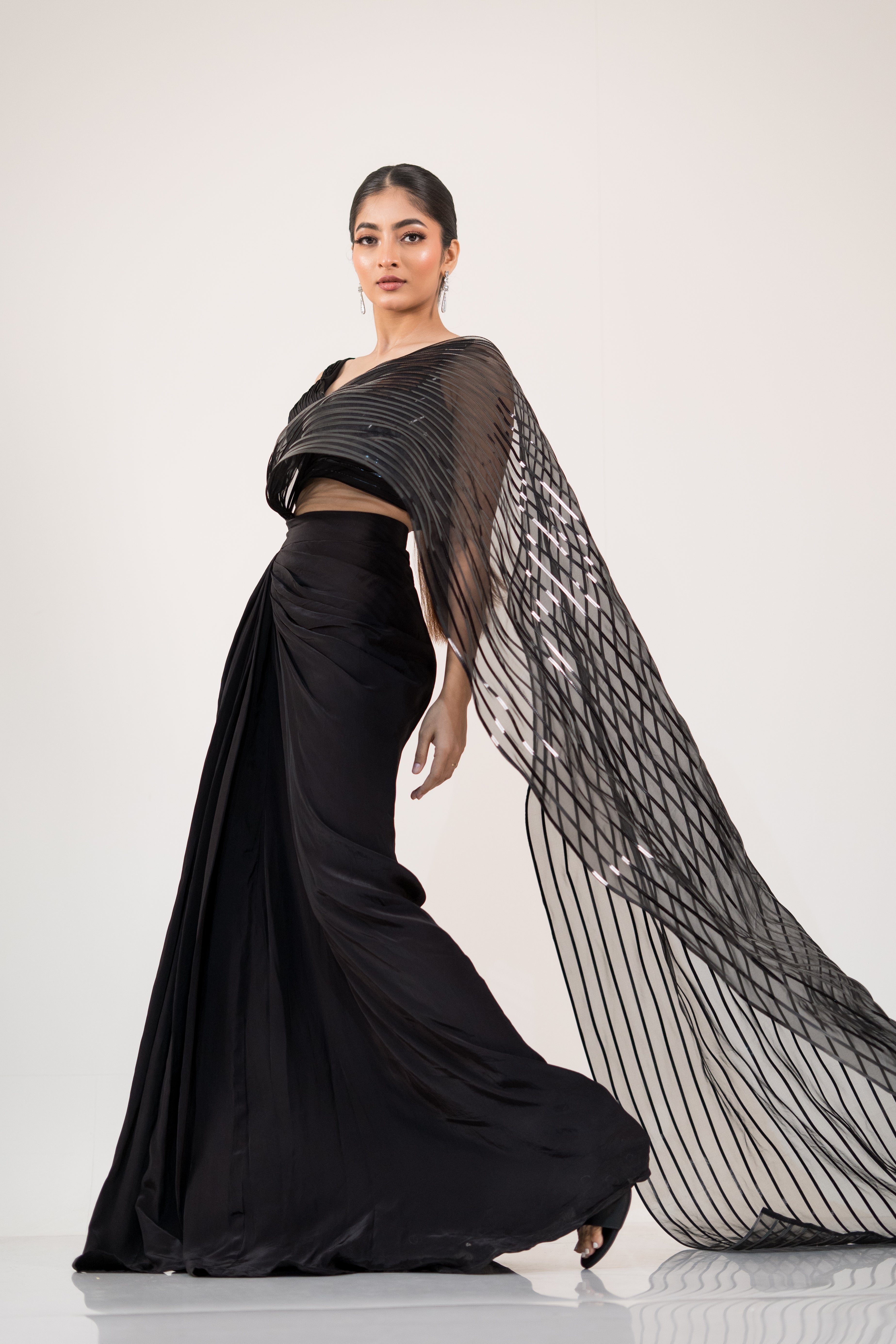 Luxe Metallic Drape Saree
