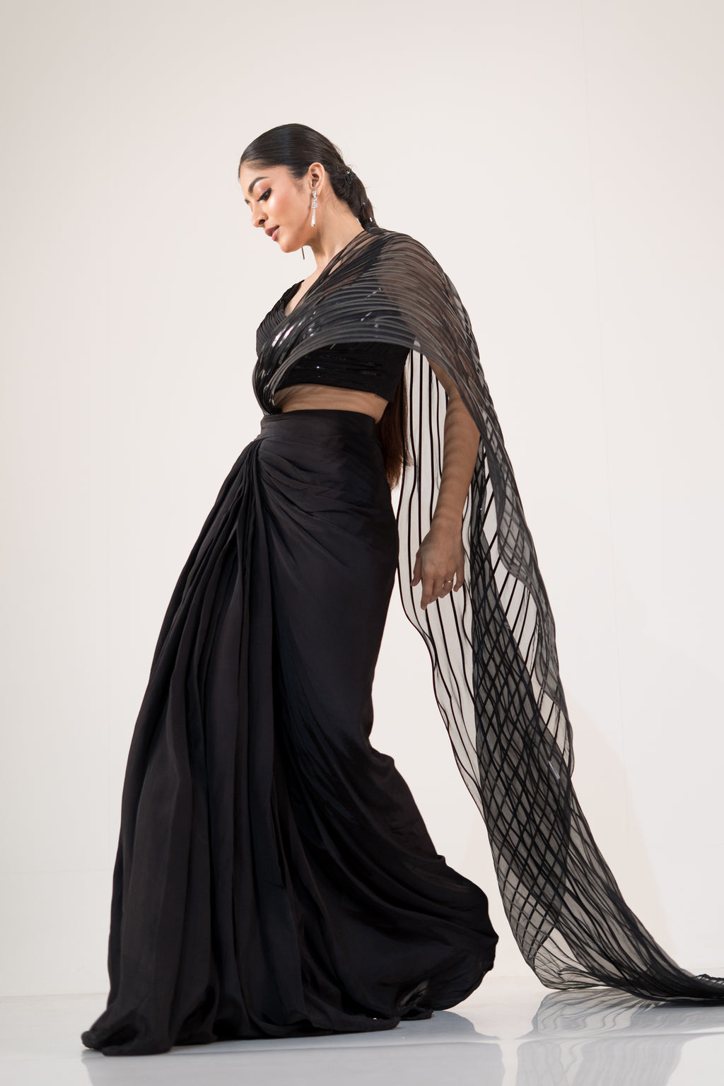 Luxe Metallic Drape Saree