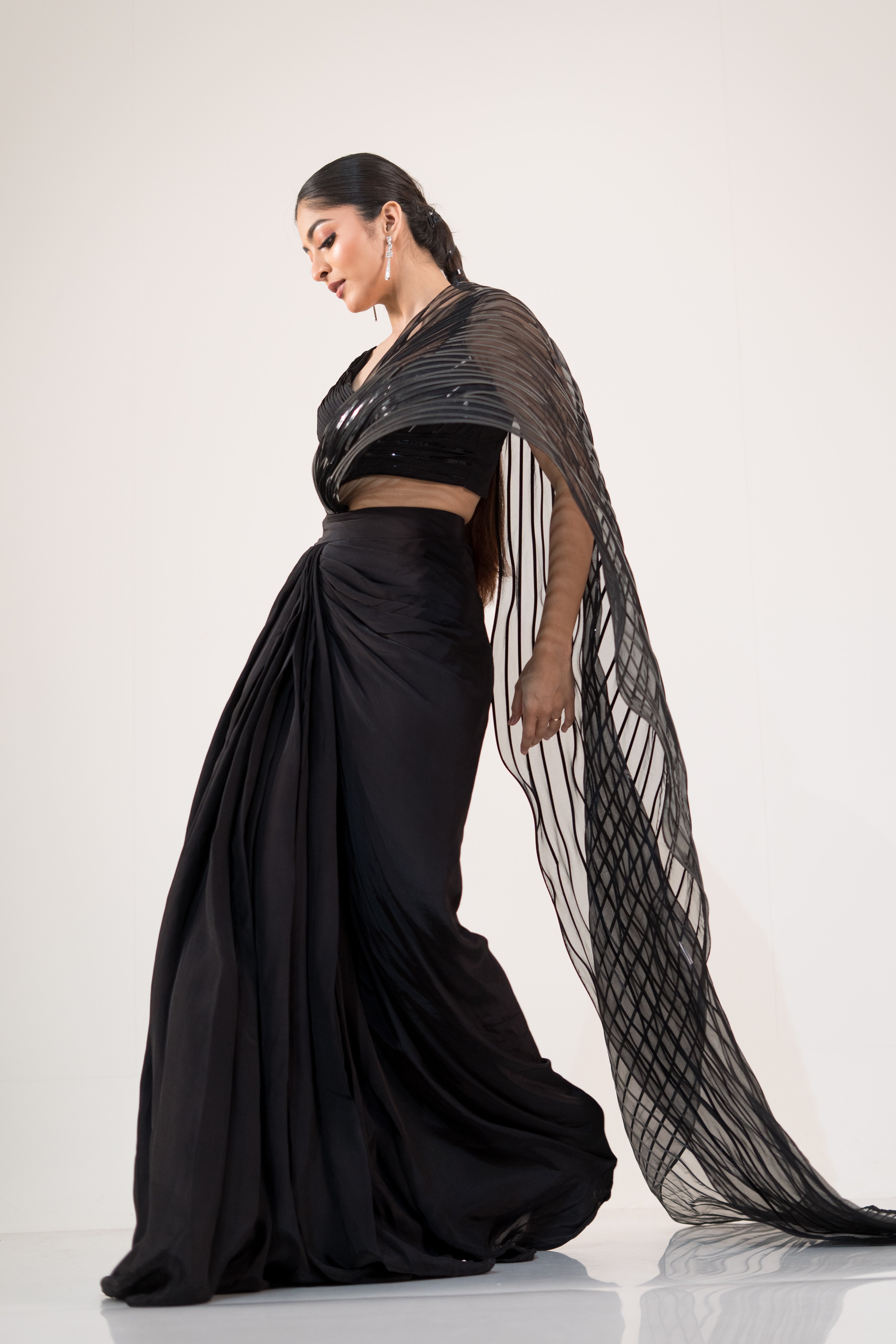 Luxe Metallic Drape Saree