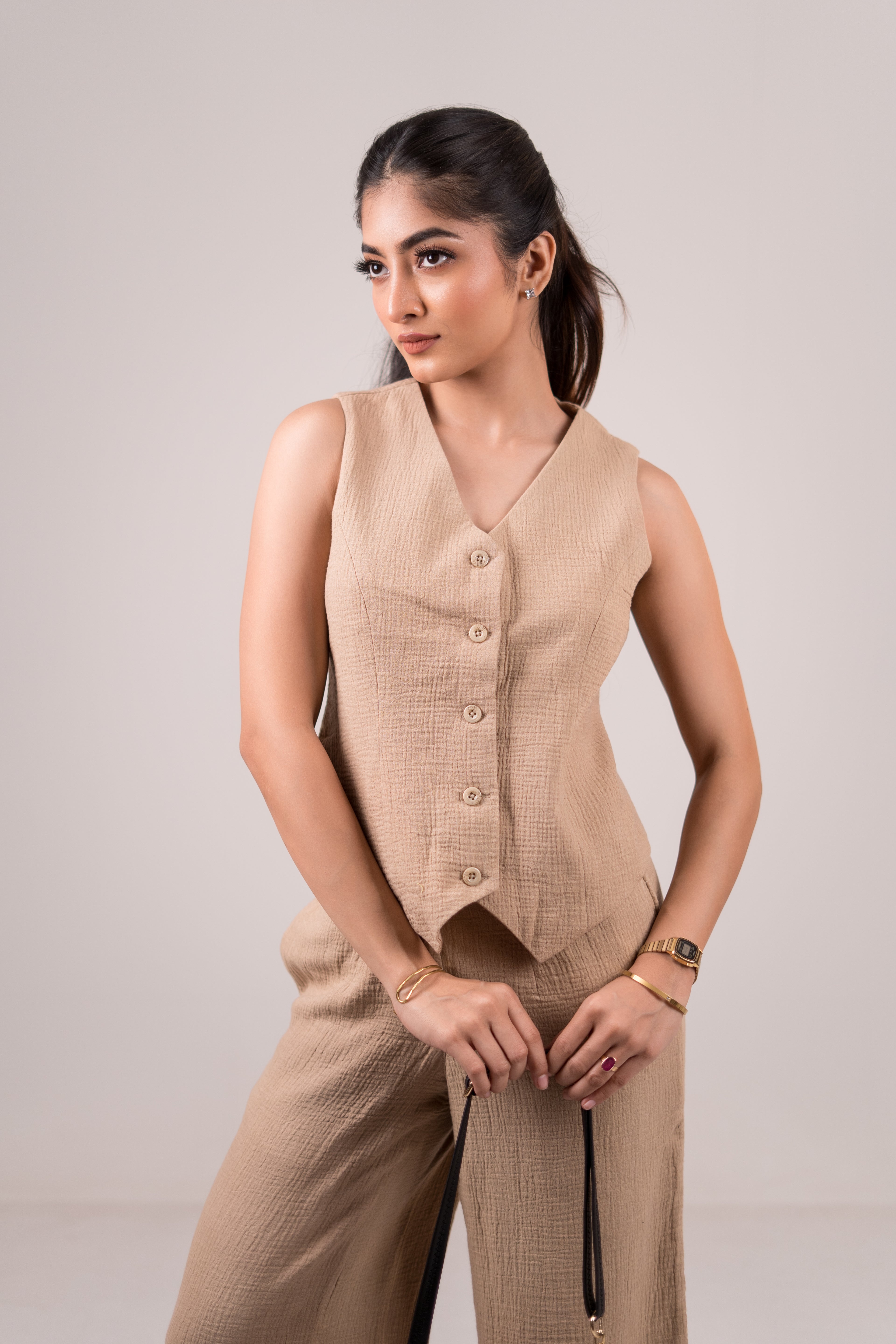 Beige Tailored Co-ord Set