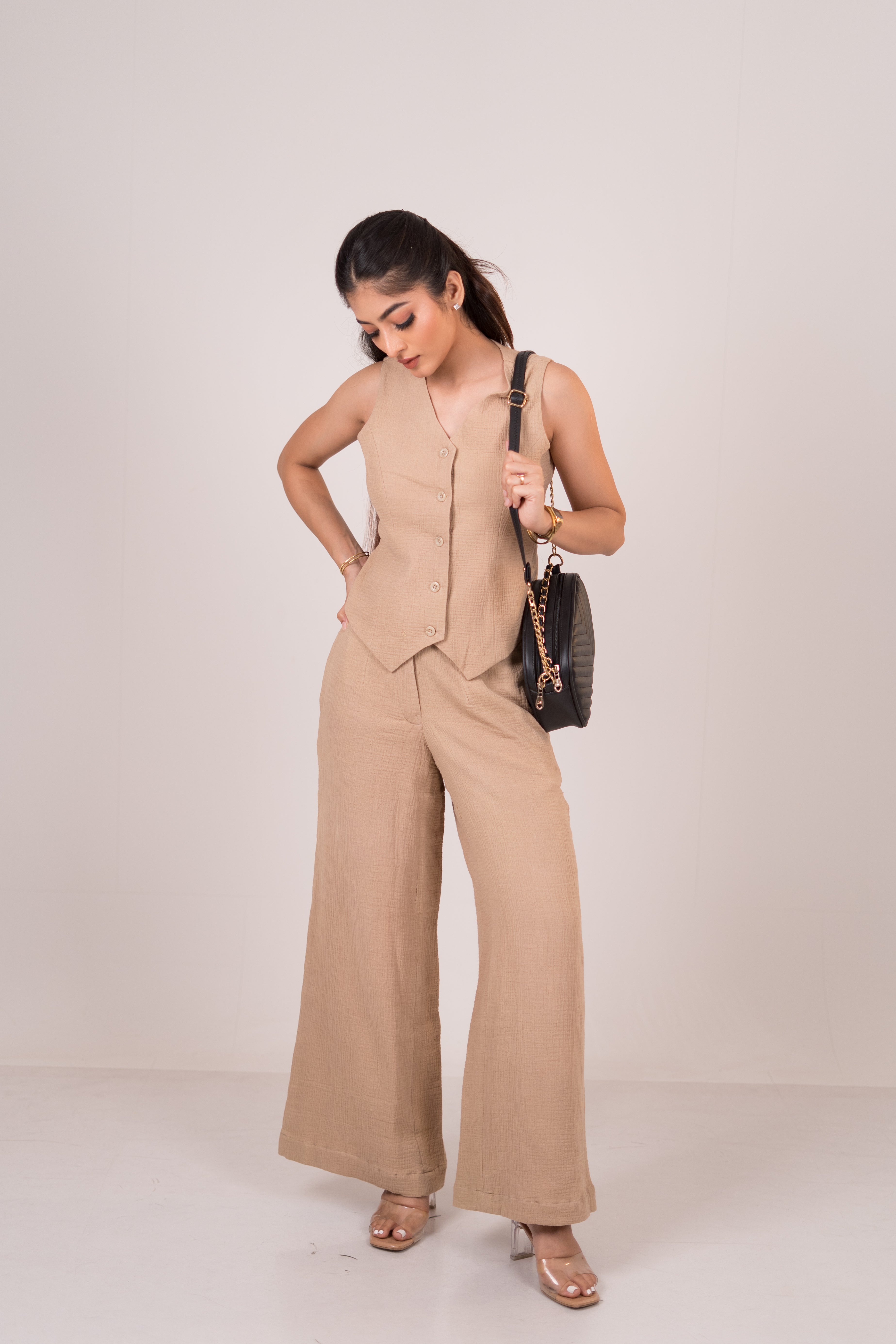 Beige Tailored Co-ord Set