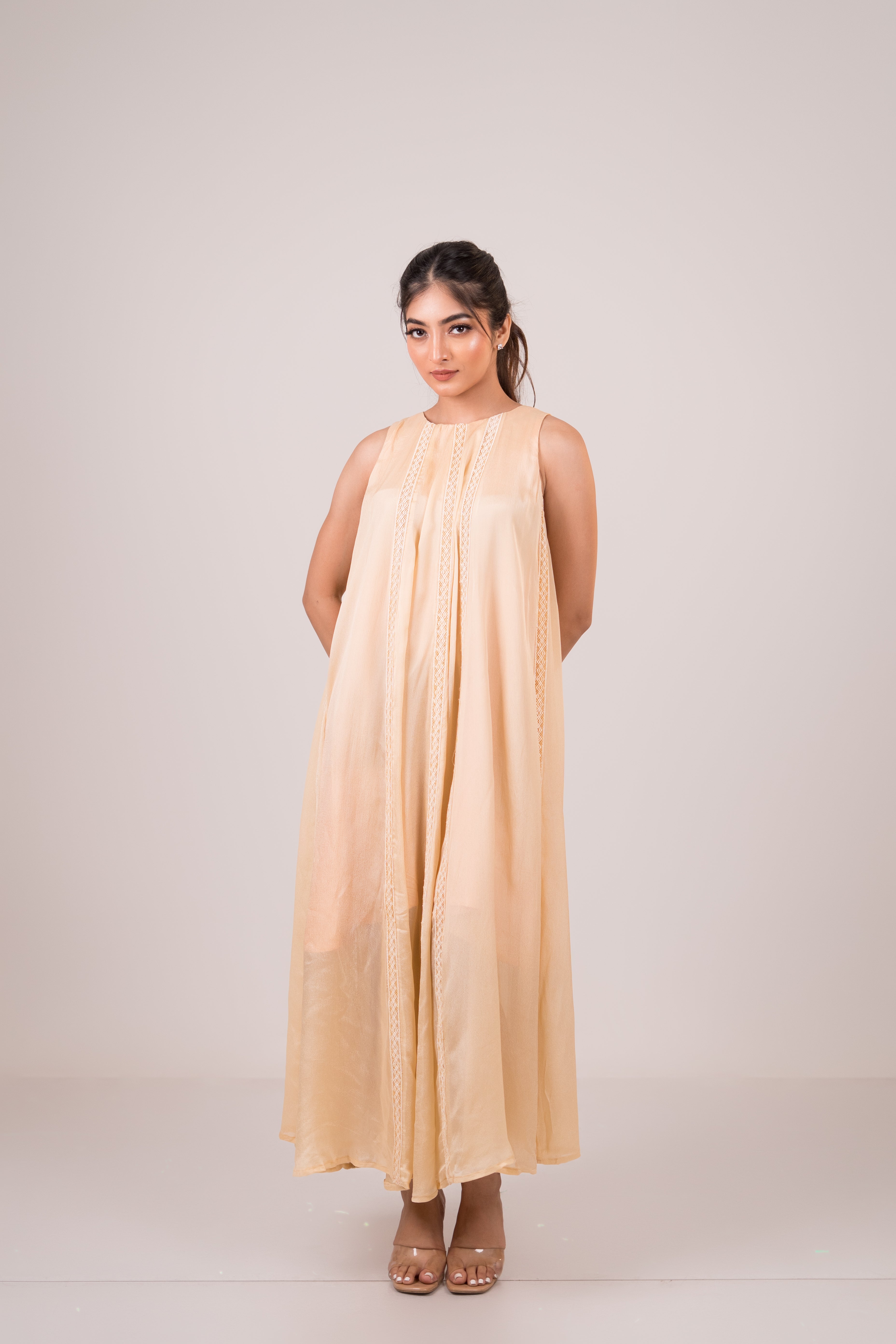 Peach lace dress