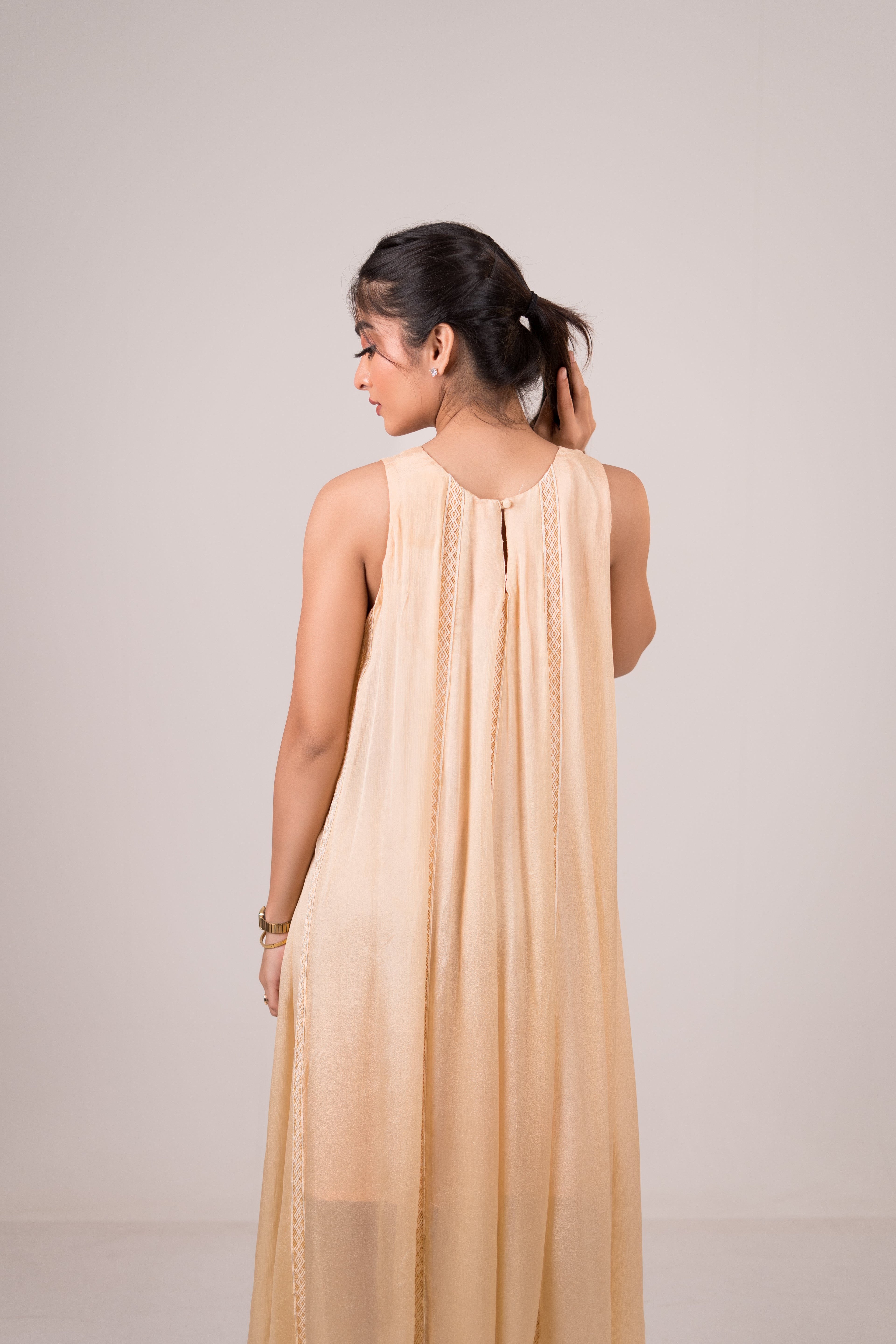 Peach lace dress